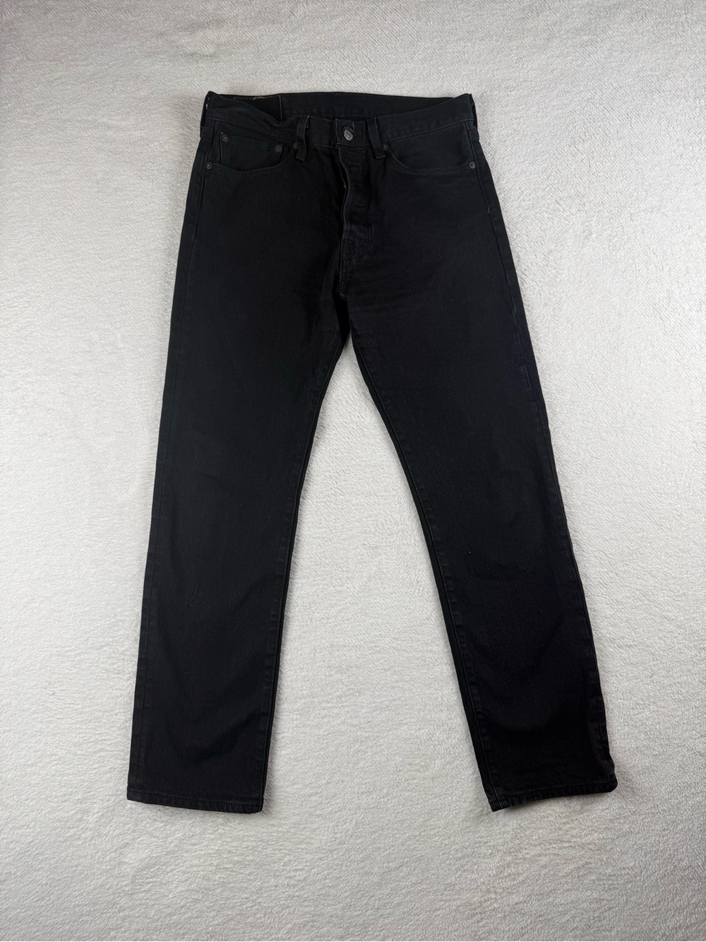 Levi's 501 Jeans Mens 31x30 Black Original Fit Straight Leg Button Fly Denim